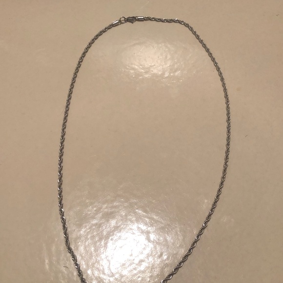 2 white gold plated rope chains - Picture 3 of 8